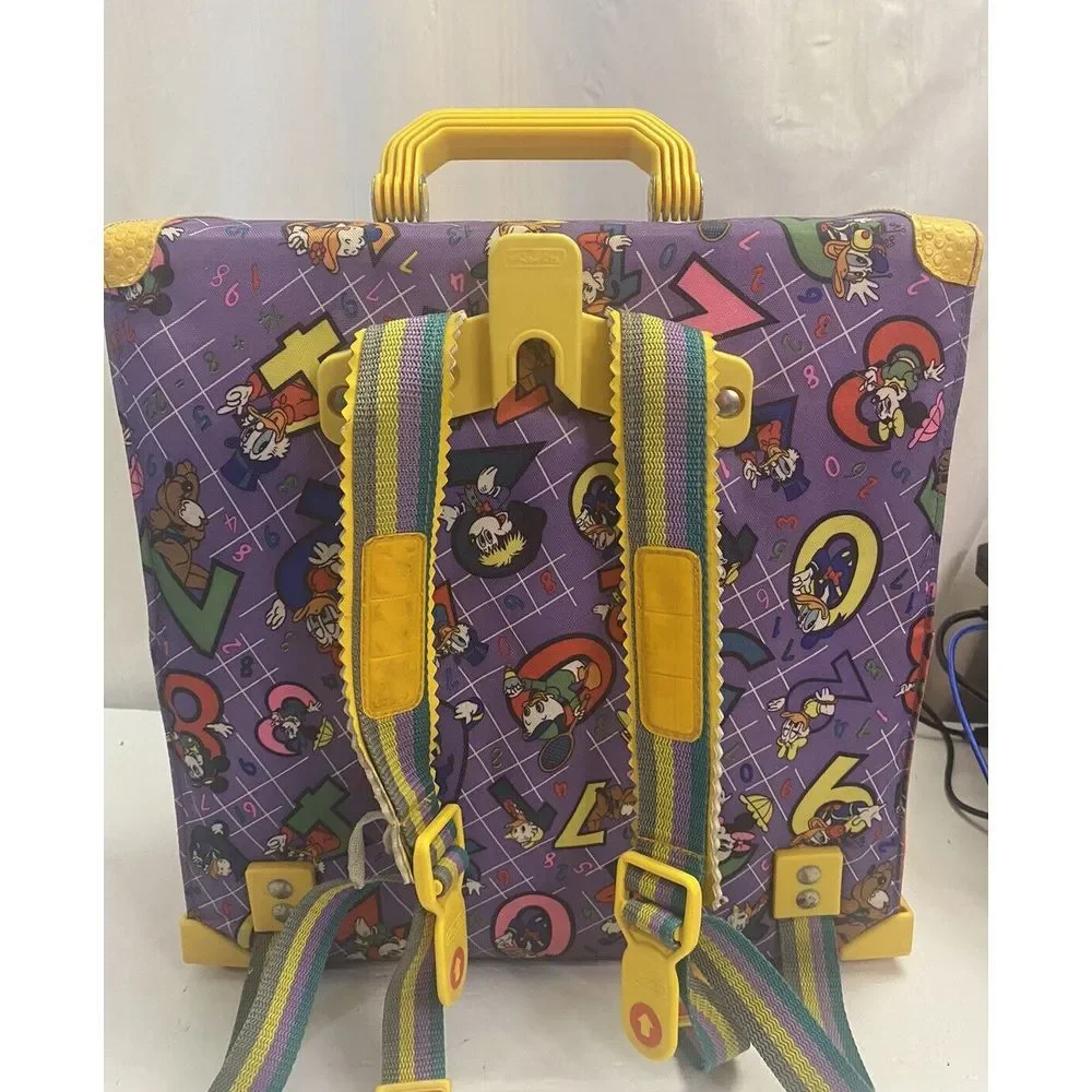 VERY RARE VINTAGE 90'S DISNEY Pluto Mickey school backpack‎ by HERLITZ